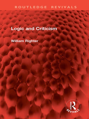 cover image of Logic and Criticism